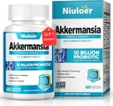Akkermansia Probiotic, GLP-1 Probiotics for Women & Men - 10 δισεκατομμύρια AFUs + Βιολογικά Πρεβιοτικά, Digestive, Gut, Ανοσοποιητική & Συνολική Υγεία, Ενισχύει τη λειτουργία Gut Digestive Lining (60 κάψουλες, 1-Pack)