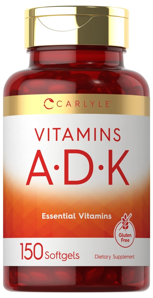 Carlyle ADK | 150 Softgels | Non-GMO, Gluten Free Diyetary Supplement