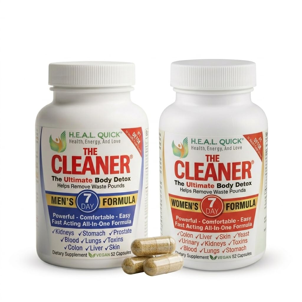 Yüzyıl SistemleriBrand The Clean, 2 Pack Sche, 7 Day Women's Formula ve 7 Day Men's Formula, Ultimate Body Detox, 52 Capsules Every