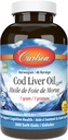 Carlson Labs Cod Liver Oil, Low Vitamin A, 230 mg Omega-3, 300 Count