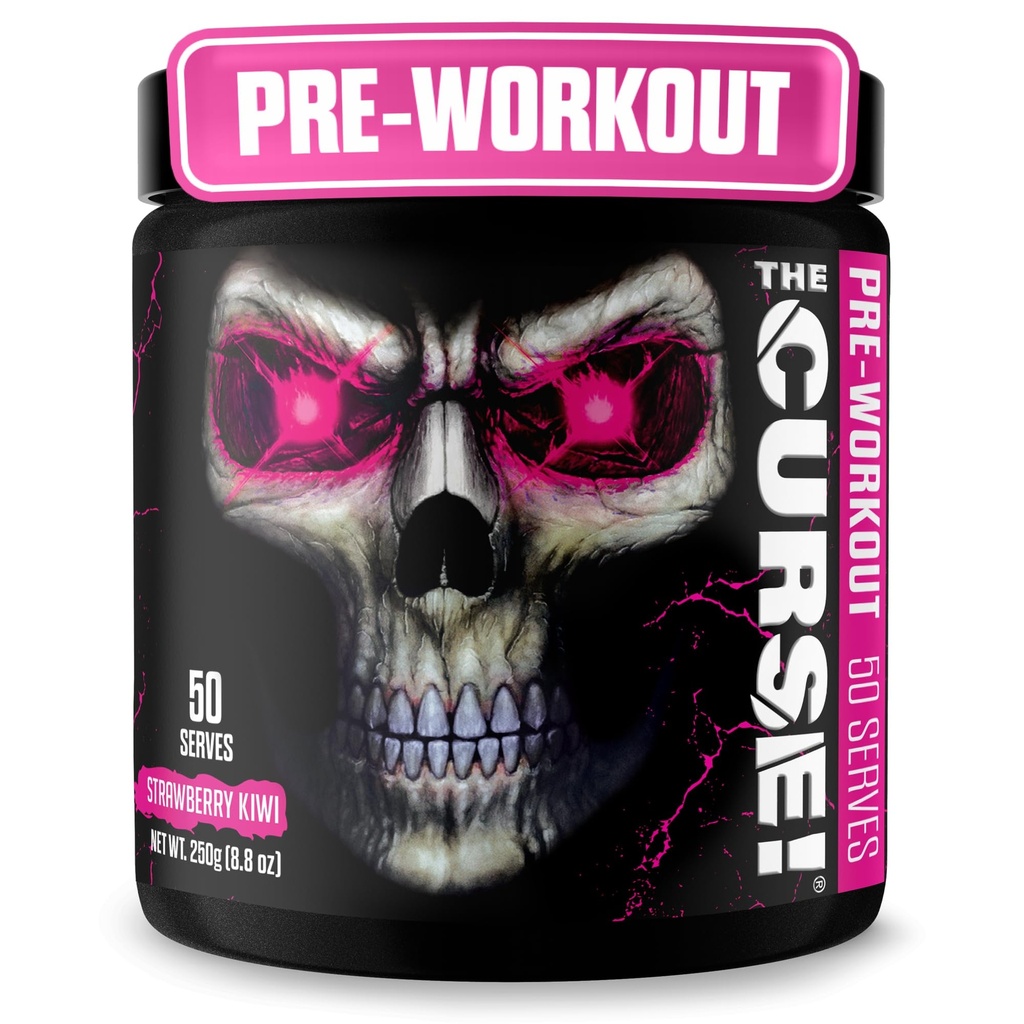 JNX SPORTS The Curse! Erkekler ve Kadınlar için Toz, Caffeine, Beta-Alanine, Kretine, L-Citrulline, 50 Hizmet, Strawberry Kiwi Flavor – Enerji, Güçlü ve Focus