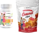 BariatricPal 30-Day Bariatric Vitamin Bundle (Multivitamin ONE 1 per Day! with 45mg Iron Chewable - Orange Citrus and Calcium Citrate Soft Chews 500mg with Probiotics - Caramel Apple)