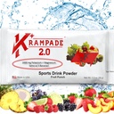 Krampade 2.0 2K: 50 mg + Magnezyum + 2000 mg Pyum Cramp Relief Electrolyte Drink Toz: Hızlı Kurtarma, Yavaşlayıcı Fatigue, Optimized Hydration | 20 Single-Serving Packets (Fruit Punch)