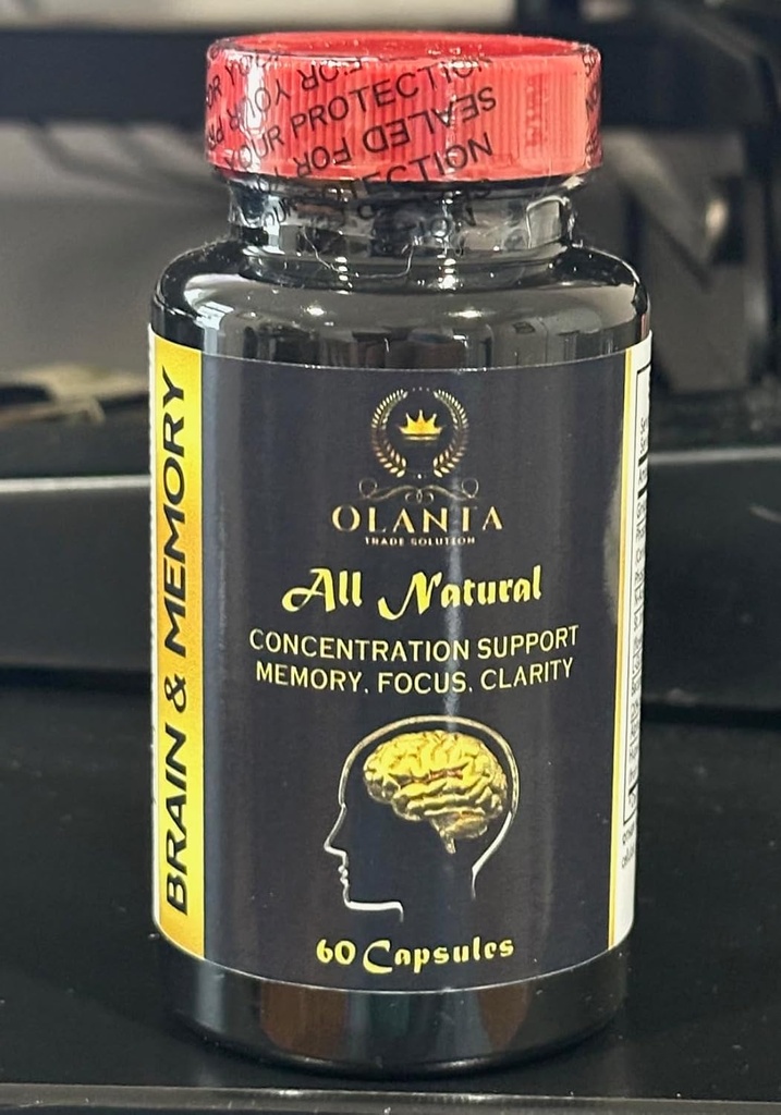 Beyin ve Memory Support Supplements - Energy Support, Support Focus and Memory Supplement for Brain, Support Clarity Boost Concentration - 1 Şişe 60 Capsules