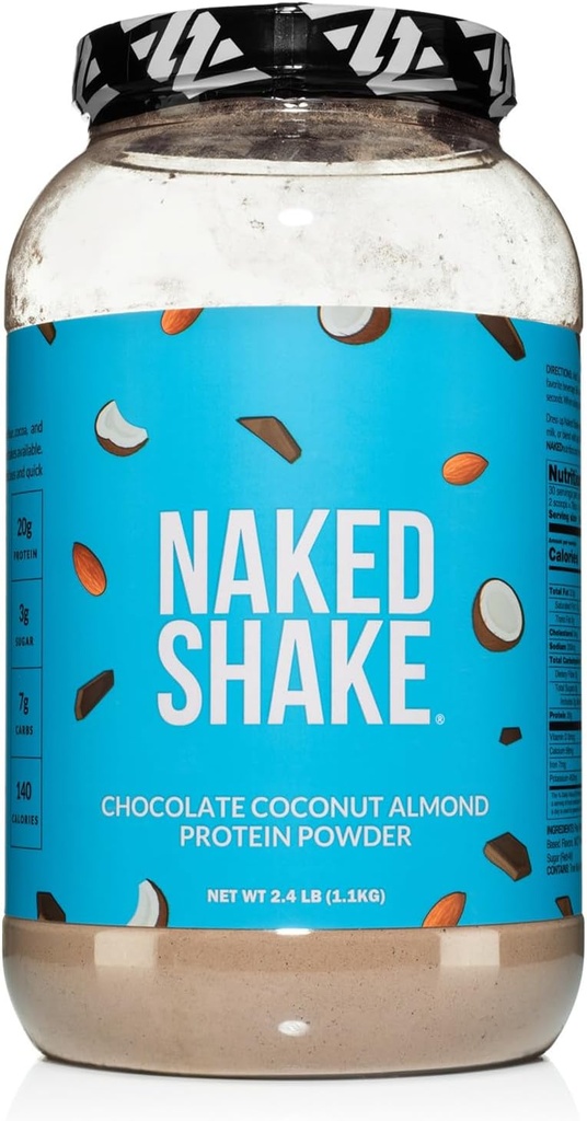 Çıplak Shake - Chocolate Coconut Almond Protein Toz - ABD ve Kanada Çiftçilerinden MCT Oil, Gluten-Free, Soy-Free, No GMOs veya Yapay Sweeteners - 30 Servisler