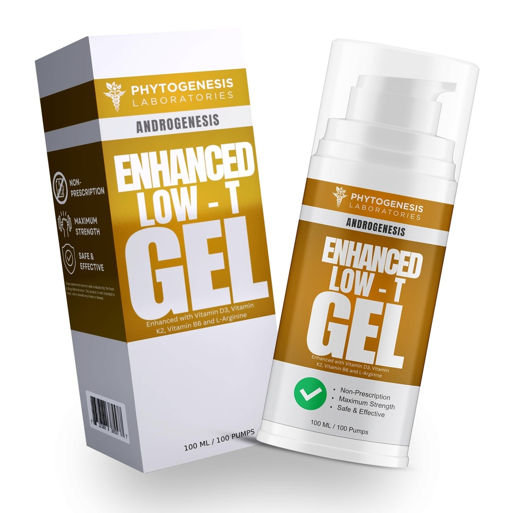 Gelişmiş Formula – Low T Support Gel – Erkekler için T Branson – Kas Kurtarma, Enerji Tasarrufu, Sağlıklı Ağlama – Şimdi Vitaminler D3, K2, B6 ve L-Arginine