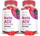 Justified Laboratories (2 Pack Destiny Keto ACV Gummies Extreme 2000MG Destiny Chem Gummies Advanced Formula Apple Cider Vinegar with Pomegranate Beet Juice B12 Vegan Non GMO 120 Gummys