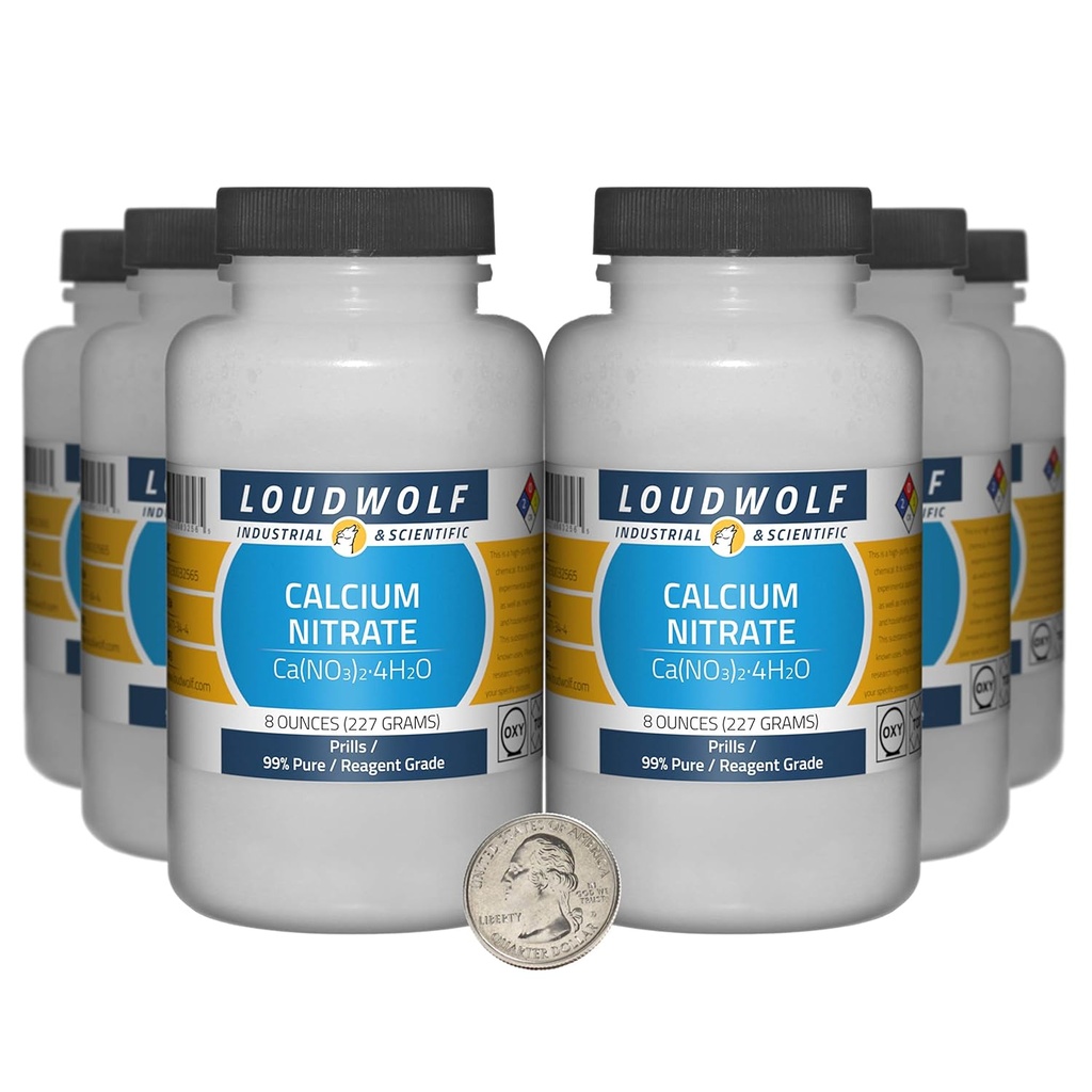 Νιτρικό ασβέστιο / 3 Λίρες / 6 Φιάλες / 99% καθαρό βαθμό αντιδραστηρίου / Prills