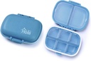 Holii 2PS 8 Διαμερίσματα Travel Pill Organizer, Pocket Pharmacy για Purse Daily Pill Box Portable Medicine Organizer Vitamin Holder Container (Blue)