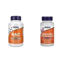 Şimdi Supplements, NAC (N-Acetyl Cysteine) Selenium & Molybdenum, 100 Veg Capsules & Now Quercetin with Bromelain - 60 Veg Capsules
