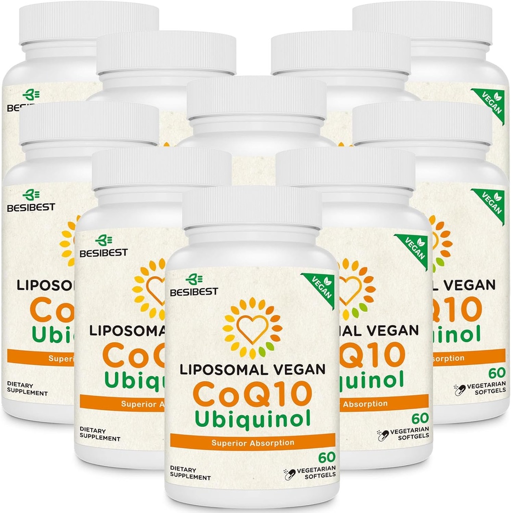 1000 mg Liposomal CoQ10 Ubiquinol, 600 Vegan Softgels, High Abxia Ubiquinol CoQ10 Supplement, Active Anti Formoxys Coenzyme Q10 For Heart Function & Energy Production Production