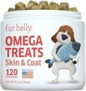 Köpekler için Salmon Oil - Vahşi Alaskan Balık Yağı Köpekler için - Omega 3 - Köpekler için Yardım - Köpek Ortak Sağlık - Köpek Alerjisi- Köpek Buk Yardım - 120 Köpek Balık Yağı Yumuşak Chews