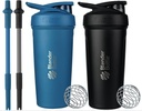PHBottle Strada Shaker Cups with Silikon Straws, (2 24Ounce Şişeler ve 2 Straws)