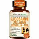 Glucosamine Chondroitin MSM, Hydrolyzed Collagen, - Quercetin, Bromelain & Boswellia Ekstraksiyonu ile Ortak Destek Tamamlandı - Saç Skin Nails için Collagen