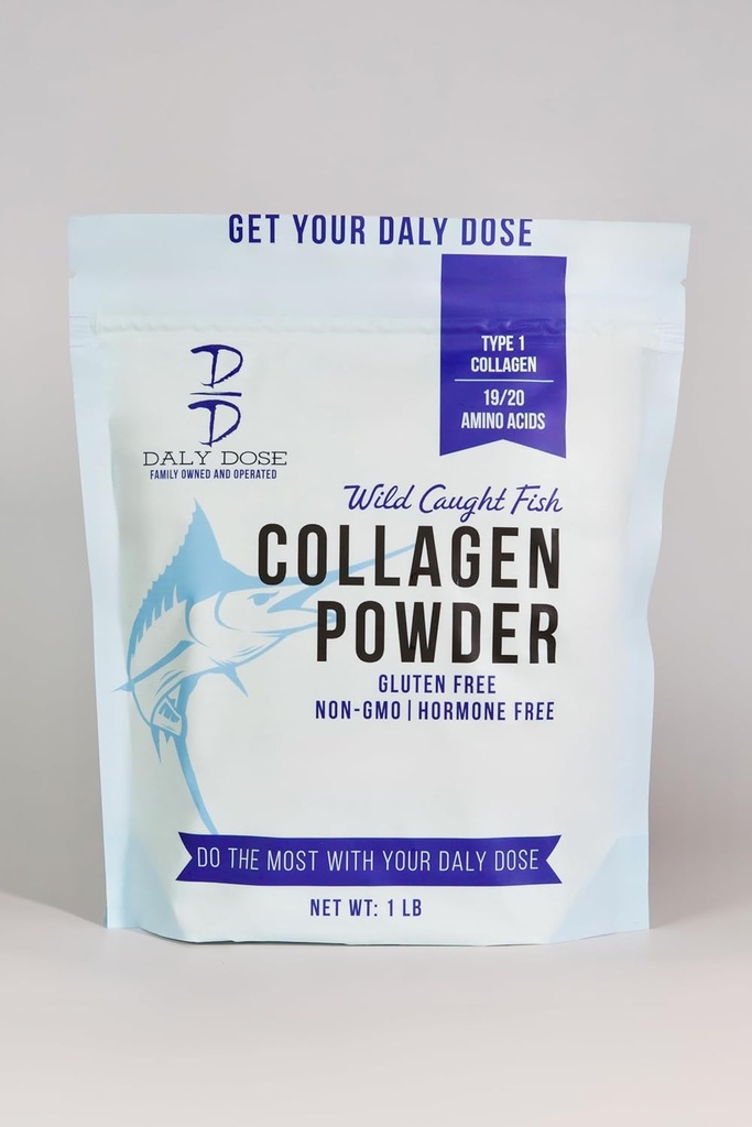 Fish Collagen, 1lb Bag, 37 Hizmet, Protien Per Service, Gluten Free, Keto ve Paleo Dostu, 0 Sugar, Non-Irradiatedated