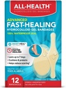 All Health Advanced Smart Healing Hydrocolloid Gel Bandages, Assorted Dimensions, 12 ct | İlk Yardım Fırkaları veya Yara Bakımları için İyileştirmeyi Teşvik Ediyor