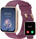 RUIMEN Smart Watches for Women Men (Answer/Make Calls) iPhone / Android Phones, 1.85" HD Ekran Fitness Tracker Kalp Hız İzleme 100 + Spor İzleyicisi (Purple)
