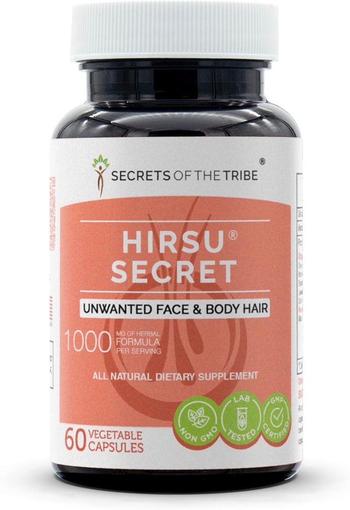 Hirsu Secret 60 Κάψουλες, 1000 mg, Saw Palmetto, Black Cohosh, Vitex, Spearmint, Λεβάντα, Πράσινο Τσάι.