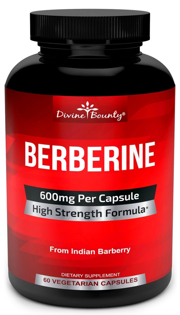 İlahi Bounty Pure Berberine Kompleksi - 600 mg Per Capsule Berberine HCl Supplement - 60 Vegetarian Capsules