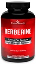 Divine Bounty Pure Berberine Complex - 600mg ανά κάψουλα Berberine HCl Συμπλήρωμα - 60 κάψουλες χορτοφάγων