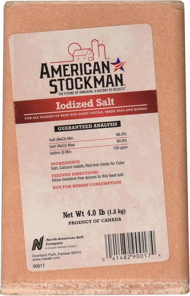 MJ7 4 lb Iodized Salt Brick Pet Multivitamins