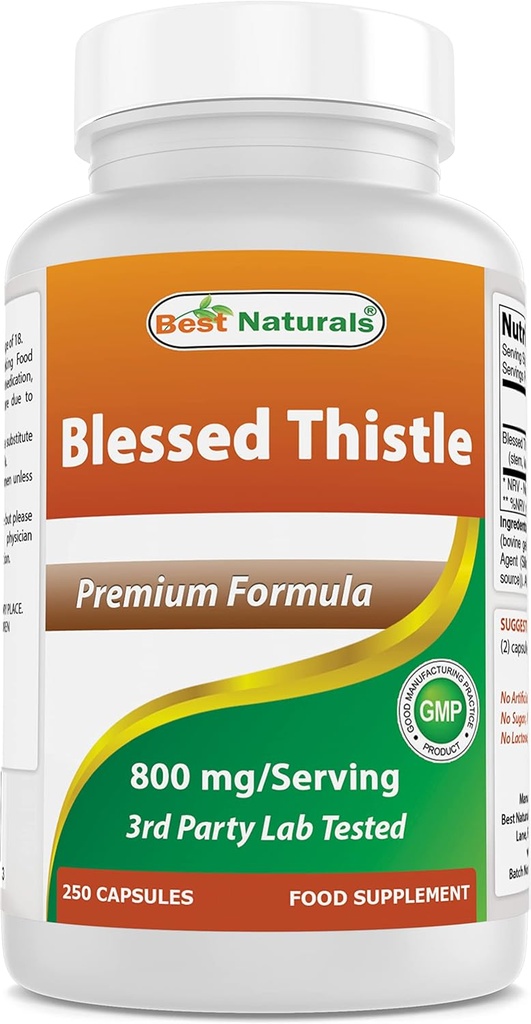 Best Naturals Ευλογημένη Θηλασμός Θηλασμός Κάψουλες - 800mg/serving - 250 Count