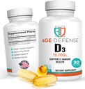D3 10000 IU - Kalp Sağlığı için 90 Vitamin D 10000 IU Softgels, Immune Support, mental Clarity & Muscle Function Support - High Dose Vitamin D3 Tabletler Erkekler ve Kadınlar için 250 mcg