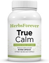 Herbsforever True Calm Capsules Ayurvedic Herbal Formulation Stres Yardımı Formülü Calmness ve Rahat Uyku 90 Vege Capsules 800 Mg Every