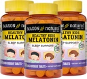 MASON NATURAL Sağlıklı Çocuklar Melatonin, Çocuklar için, Sağlıklı Bir Uykuyu Destekler, Hızlı Aklım, Meyve Takvored, 60 Hızlı Dissolve Tabletleri (Pazar 3)