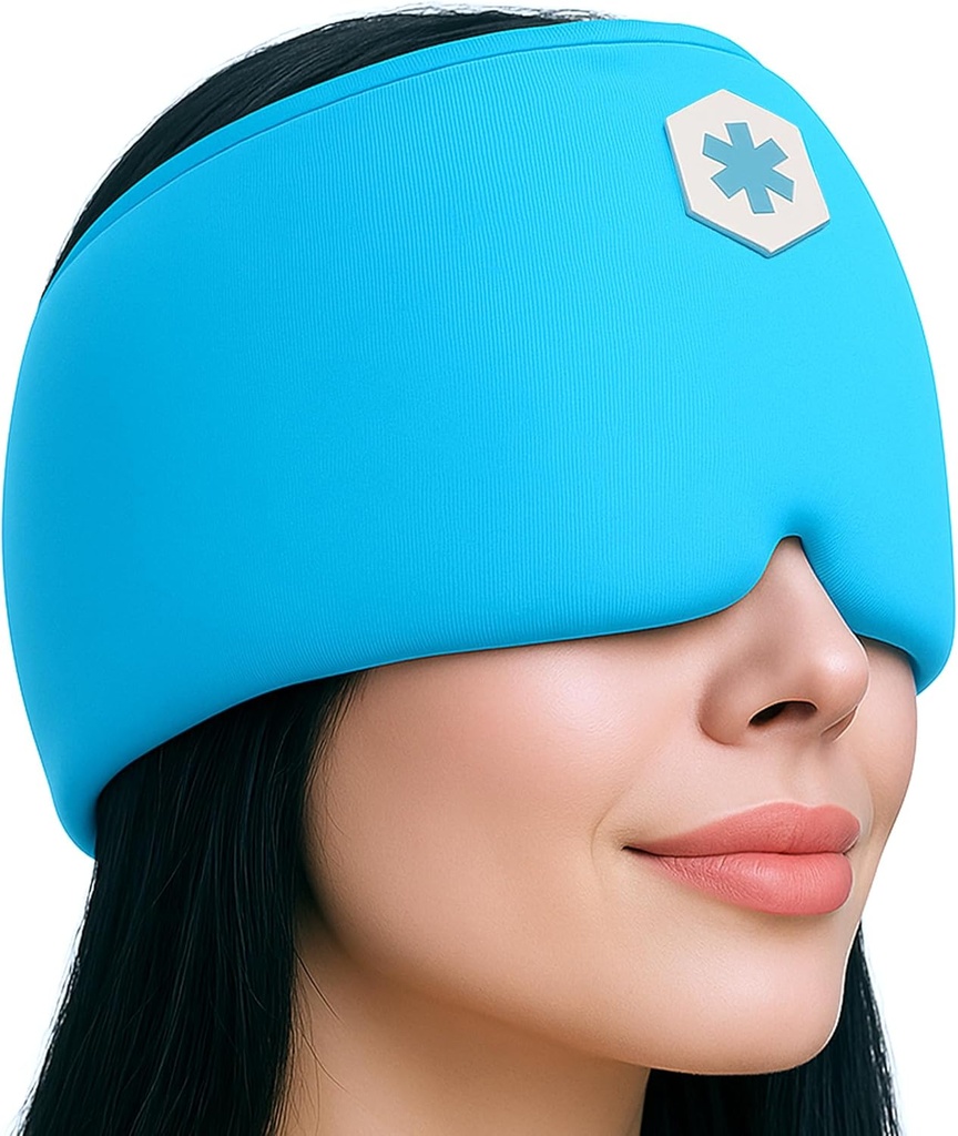 ICEWRAPS Migraine Cold Cap | Form-Fitting Migraine Relief Cap | Headache Relief Cap with 360° Head Coverage | Migraine Relief Products | Sinus Relief | Cold Therapy Headache Cap | Migraine Maske