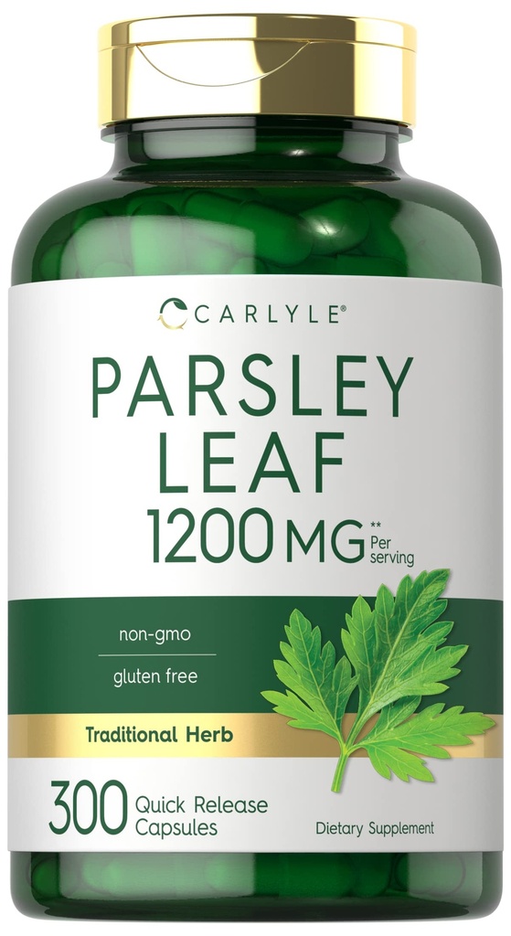 Carlyle Parsley Leaf Capsules 1200 mg | 300 Count | Non-GMO, Gluten Free Supplement