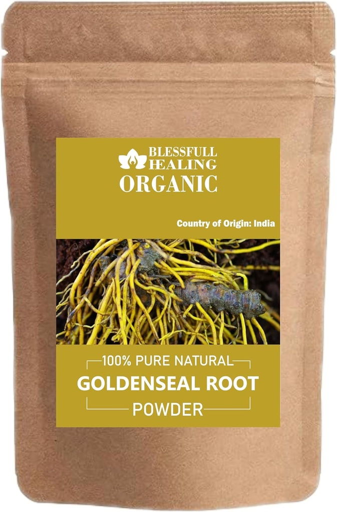 Βιολογική σκόνη ρίζας Goldenseal 100% καθαρό φυσικό 100 γραμμάρια / 3,52 oz