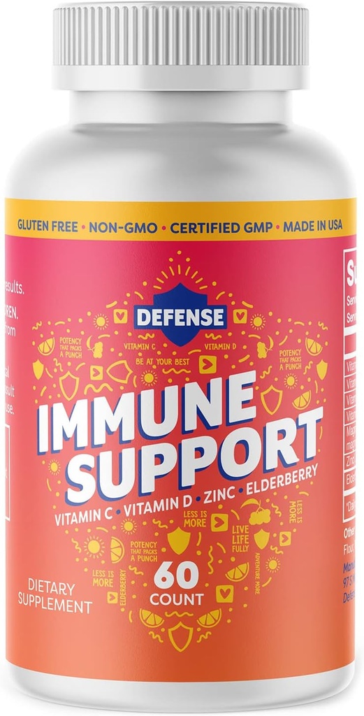 Yetişkinler için Tamam | 30 Day Supply| Immunity ATM for Men and Women with Vitamin C, çinko, Elderberry, and Vitamin D3, Daily Antioxy Boost, Non GMO, Gluten-Free | |