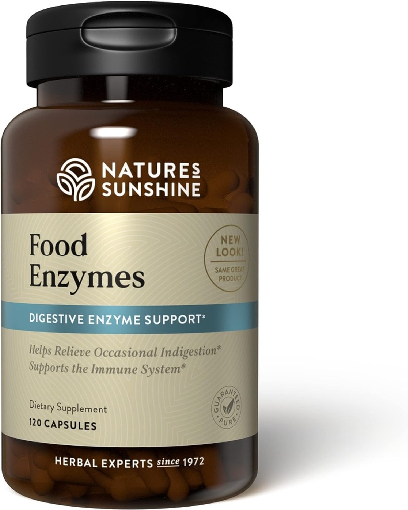 Nature's Sunshine Food Enzymes - Prebiyotiks ve Probiyotiks for Gut Health - Digestive Enzyme Supplement for Digestive Health and Relief from Occasional Indigestion