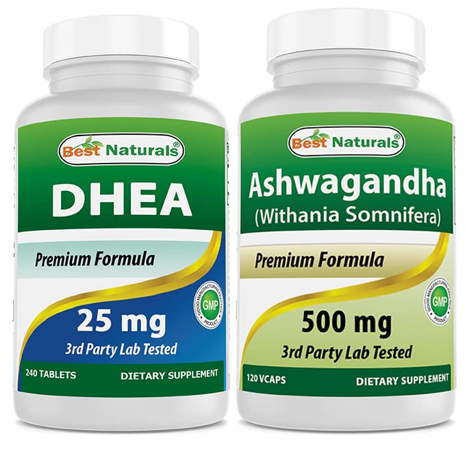 En İyi Doğallar Dhea 25 mg & Ashwagandha Çeviri 500 Mg