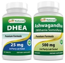 En İyi Doğallar Dhea 25 mg & Ashwagandha Çeviri 500 Mg