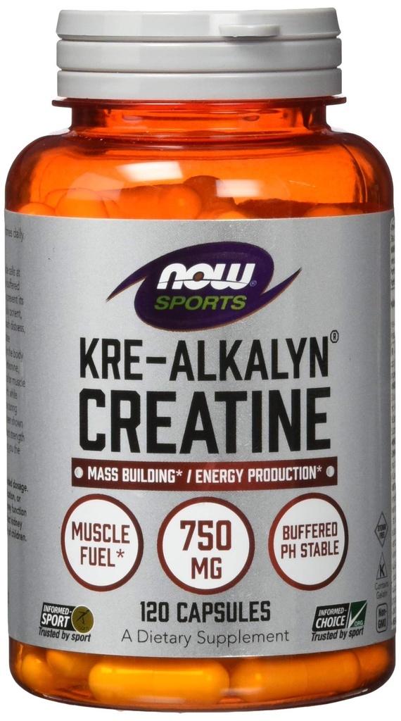 Τώρα τρόφιμα Κρε-Αλκαλίν® Creatine - 120 κάψουλες