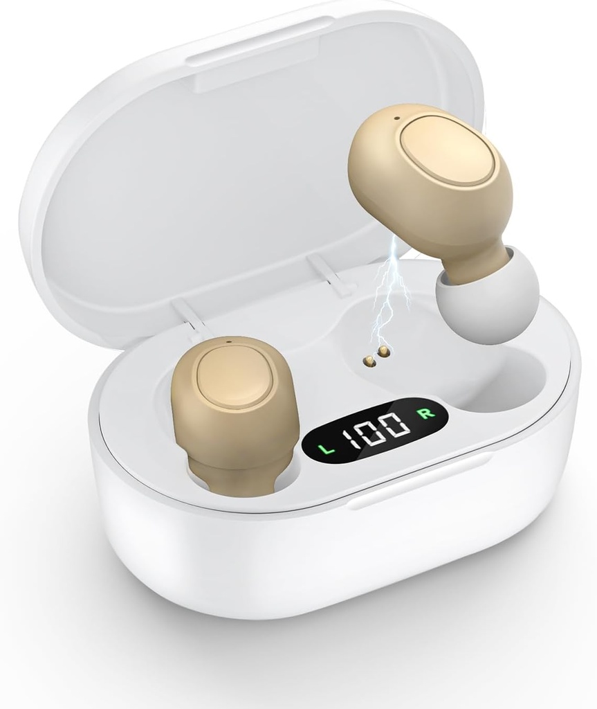 Seniors için işitme Aids - Akıllı Gürültü Azaltımı ile işitme kaybı için işitme Yardımı,Invisible Audien İşitme Amplifier with Volume Control and Portable Şarj Case