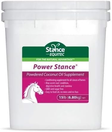 Stance Power Tozed Coconut Oil Horse Supplement - May Support Coat Durum, Digestive Health and Stamina, GMO & Sugar Free - 15 lb