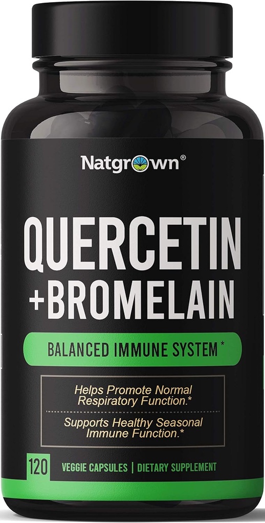 Natgrown Quercetin with Bromelain Supplement Kompleksi - 120 Capsules
