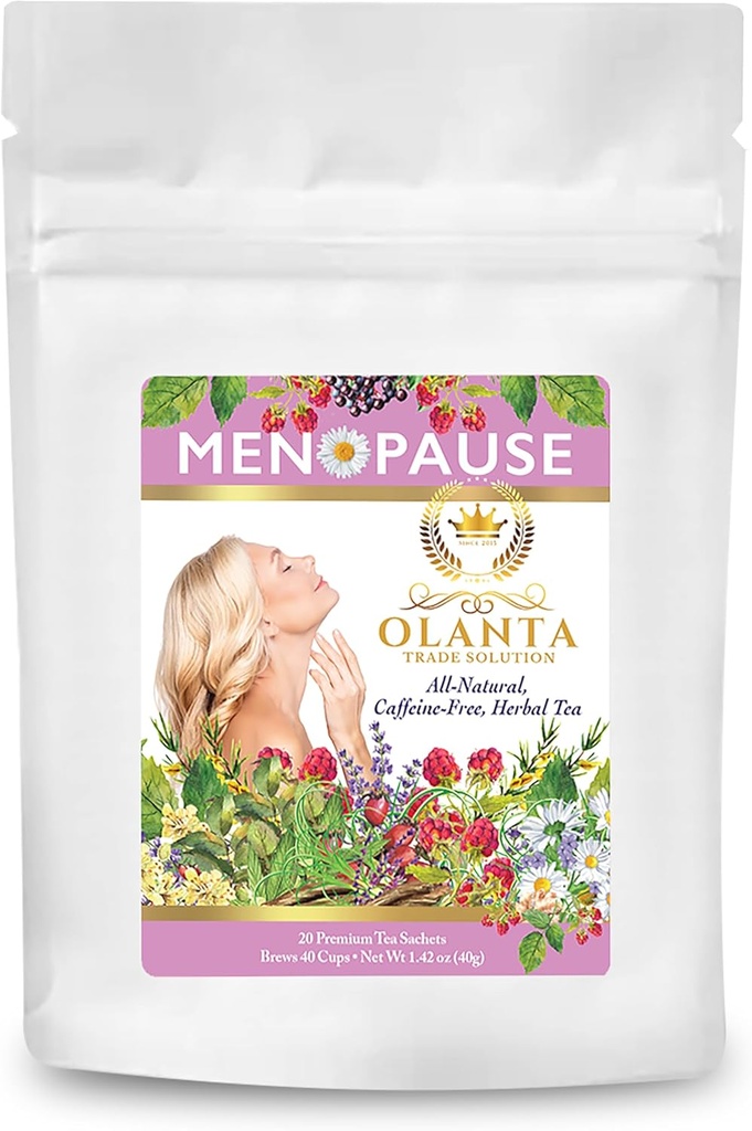 Menopause Tea - hot Flashes Menopause Relief Natural, Menopause Supplements for Women for Hot Flashes & Night Sweats, Menopause Support Herbs - 20 Premium Çay Sachets