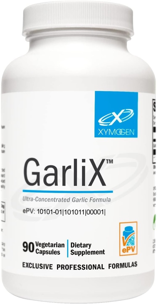 XYMOGEN GarliX - Allicin + Alliin ile Allicin + Alliin to Support Antioxy Activity, Cardiovascular + Immune Health (90 Capsules)
