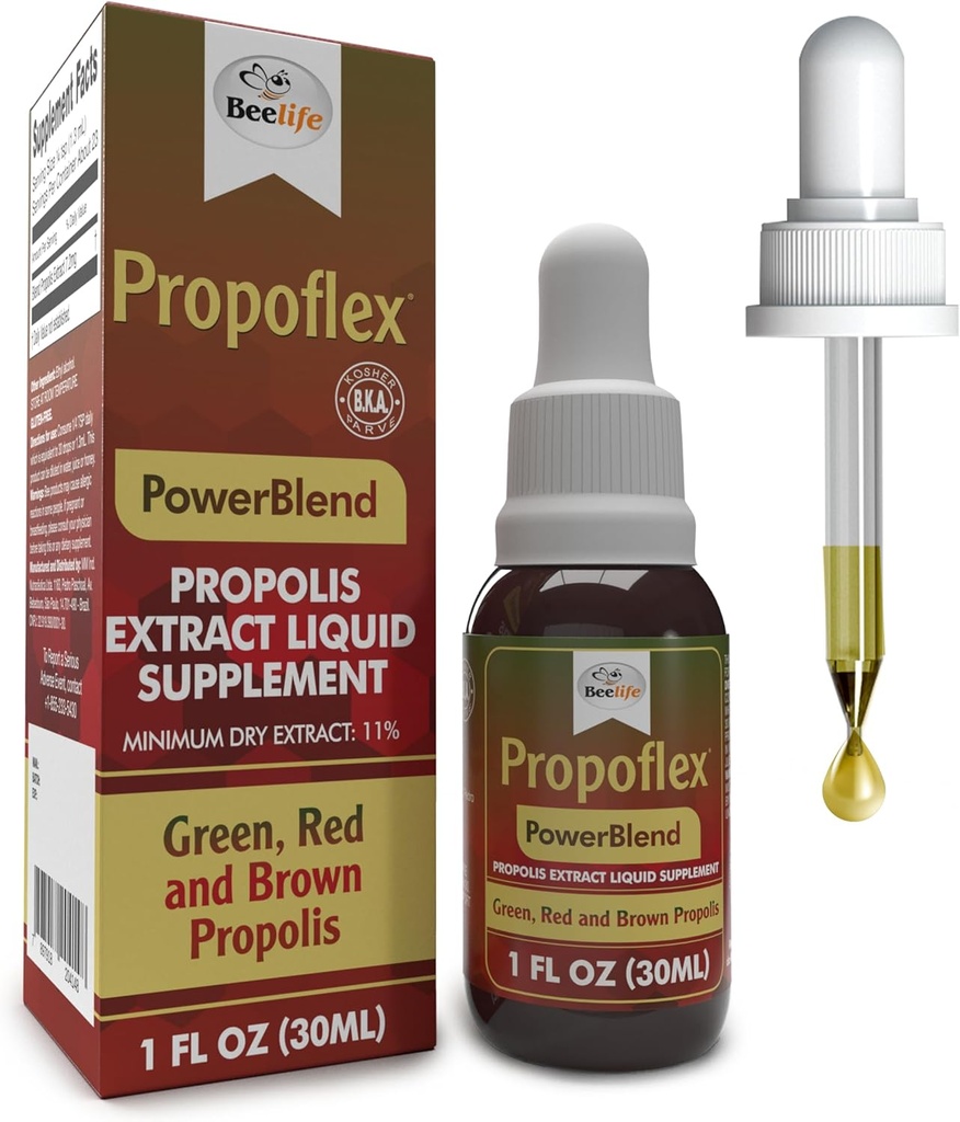 Arılife Propolisi, Power Blend Green, Red & Brown Propolis-% 100 Pure Extract Bee Propolis Tincture, High Artepillin-C Seviyes - Doğal Antioksi, Immune Support- from Brazil (30 ml/ 1Fl.Oz)