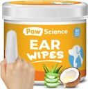 Köpek ve Kediler için Parmak Wipes - Temizlik, Soothing, & Deodoring Itchy Ears – Pet Ear Relief Çözümü (Coconut)