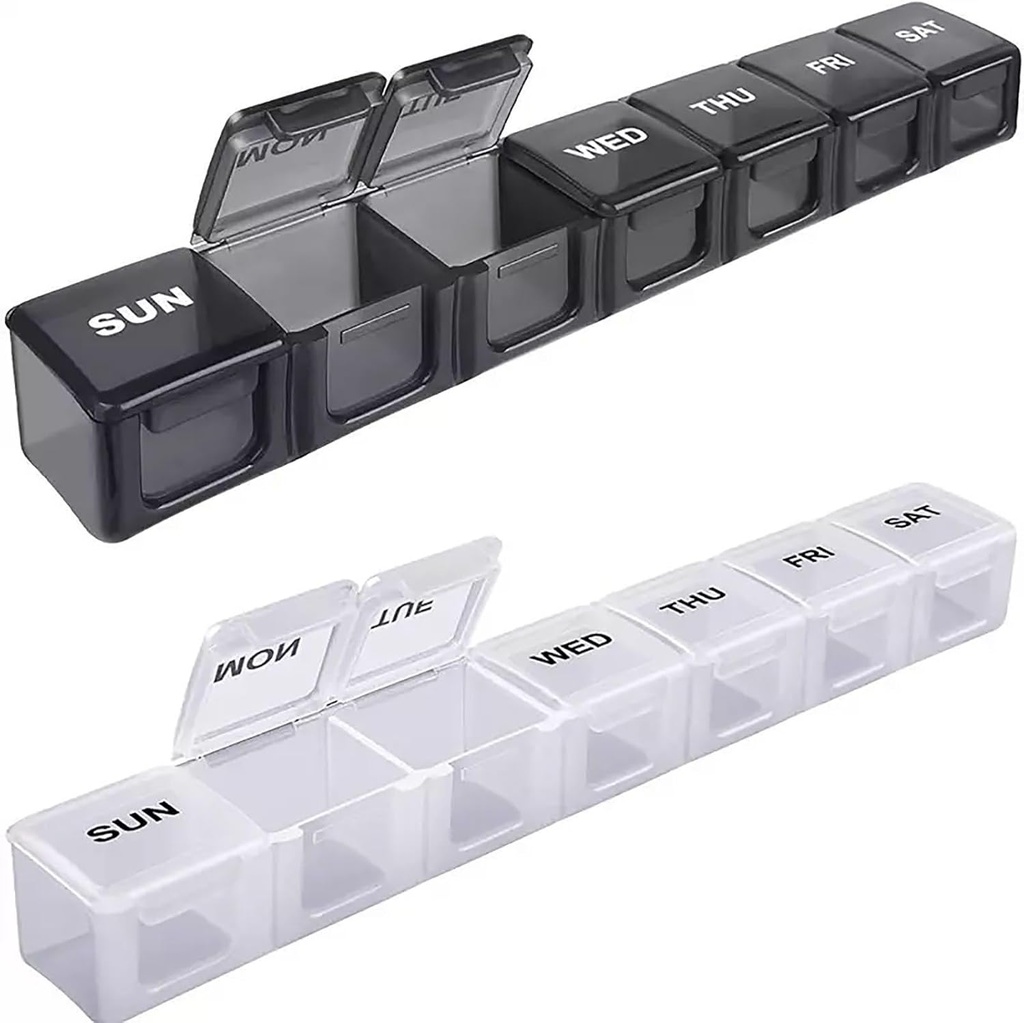 Pill Box; 7 Gün Karşılaştırma Kutusu; Akıllı Pill yapıştırıcısı; Plastik Haftalık Pill Konteyner; 7 Gün Jumbo Pill Kutu