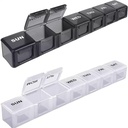 Pill Box; 7 Gün Karşılaştırma Kutusu; Akıllı Pill yapıştırıcısı; Plastik Haftalık Pill Konteyner; 7 Gün Jumbo Pill Kutu
