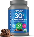 Orgain Organic 30g Vegan Protein Toz, Chocolate 9g EAAs + BCAAs, Plant Protein, 6g Prebiyotik + Fiber, 1g Sugar, Pre-Workout, Muscle Support + Recovery - 2.01lb (Pazarlama May Vary)