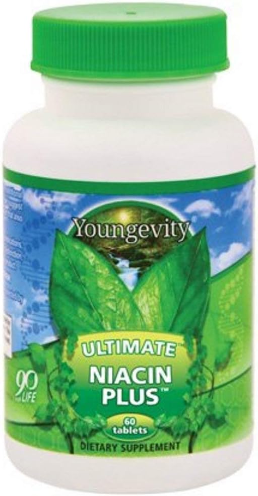 Youngevity Ultimate Niacin PlusTM - Arjuna Bark, Hawthorn Berry ve Nattokinase - 60 Tabletler ( 1)