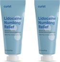 Curist 5% Lidocaine Cream Maximum OTC Strength Topical Pain Relief OTC - 12 oz (Pack of 2) XL Tube 5 Percent Lidocaine Numbing Cream to Numb Effectively (2 Pack - 6 oz Tube)