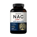 NatureBell NAC Supplement 1200 mg Per | 240 Capsules, N-Acetyl Cysteine with Quercetin | Double Strength - Support for Immune, Liver, & Lung Health